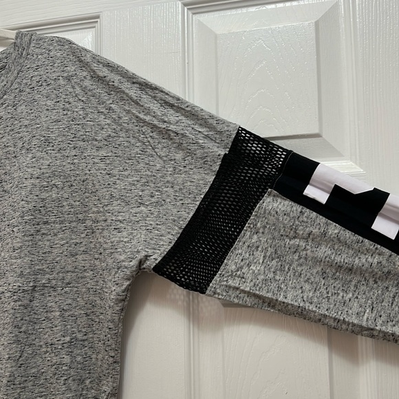 PINK Victoria’s Secret Gray Top; Medium - Picture 2 of 3